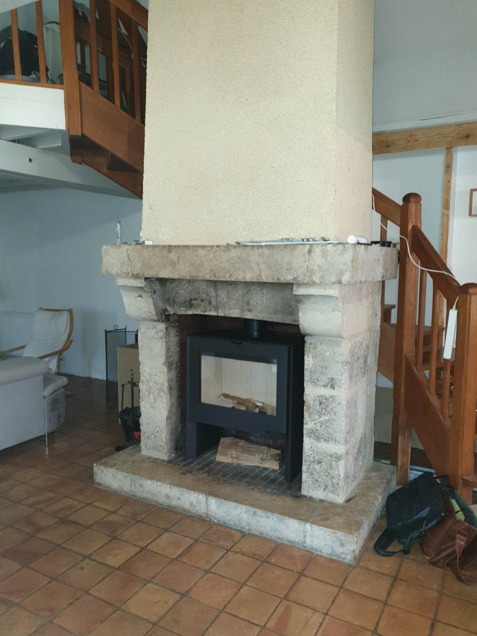 poêle à bois turbo fonte réf : Sil